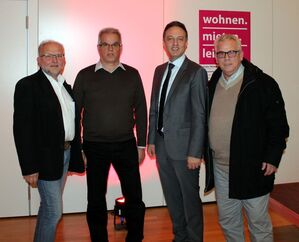 SPD-Stadtrat Peter Czienskowsky, Dr. Herbert Hoffmann, Macit Karaahmetoglu, Fedele Trisolini